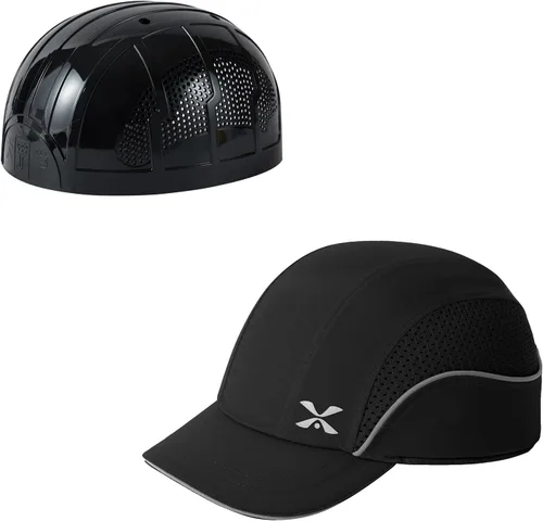 Miniatura 17 de TIHEEN Gorra de seguridad unisex, estilo gorra de béisbol con rayas reflectantes, ligera y transpirable, gorra de protección para la cabeza