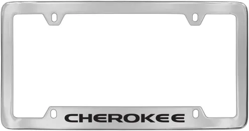 Miniatura 7 de JEEP Marco de matrícula Cherokee – metal oscurecido grabado