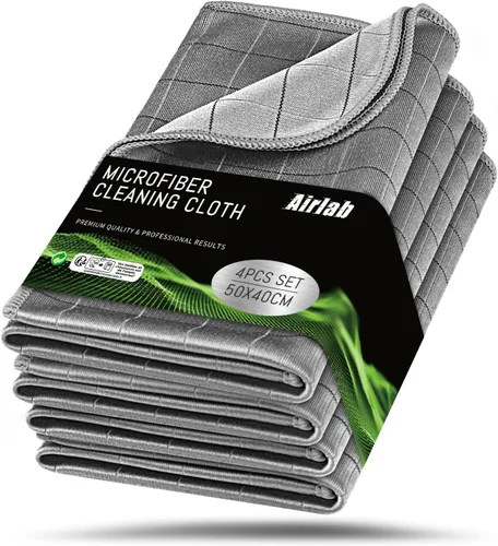 Miniatura 11 de Airlab Toallas de microfibra de carbono para pulido y limpieza de vidrios de coche, paño de detalle automático, libre de pelusa, sin marcas