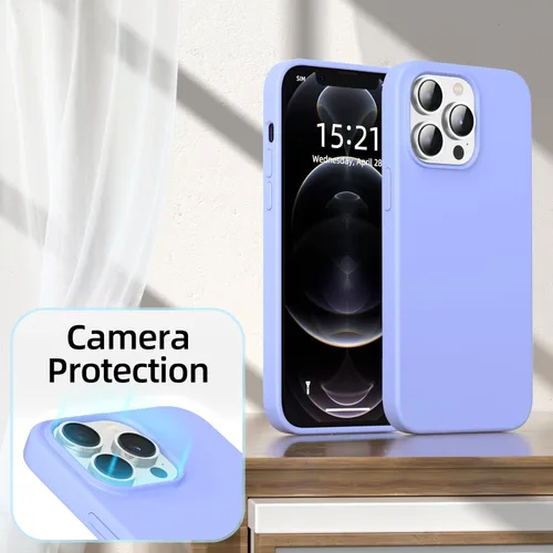 Miniatura 4 de Funda para iPhone 12 Pro Max, silicona líquida de alta calidad, funda protectora de cuerpo completo a prueba de caídas