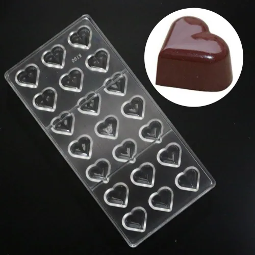 Miniatura 2 de Molde de chocolate de policarbonato para hacer tú mismo, molde de caramelo, herramientas de repostería transparentes y duras de plástico, molde en 6