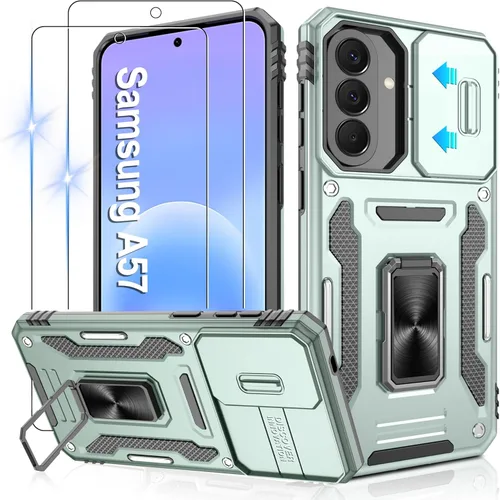 Miniatura 55 de Gritup para Samsung Galaxy S22 Funda con protectores de pantalla HD de 2 paquetes y cubierta deslizante para la cámara, protección contra caídas