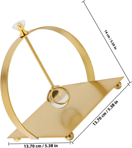 Miniatura 2 de Beaupretty Rustic Arc Iron Napkin Holder for Dining Table, Gold Metal Paper Towel Dispenser with Weighted Arm, Countertop Organizer for Kitchen and