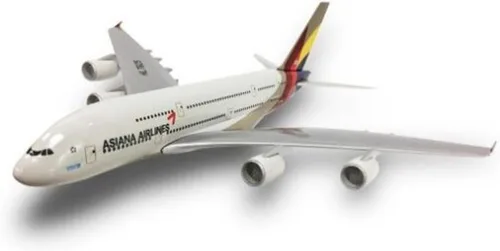 Miniatura 4 de ZEZEFUFU Simulación 1:400 Asiana Airlines A380 Avión Metal Avión Modelo para Colección Regalo Aviación Ciencia Exposición