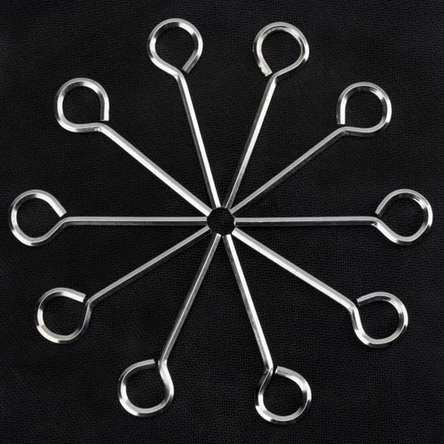 Miniatura 6 de Paquete de 10 llaves hexagonales estándar de 1/8 pulgadas con bucle completo, llave Allen para dispositivos de salida de pánico de barra de empuje