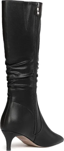 Miniatura 5 de WAYDERNS Womens Dating Solid Zip Pointed Toe Fashion Matte Kitten Low Heel Mid Calf Boots 2 Inch