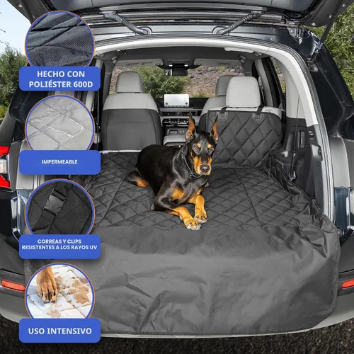Miniatura 3 de 4Knines Forro de Carga Dividido para SUV – Para Perros y Mascotas, Resistente, Alfombrilla Impermeable para Maletero y Cubierta de Carga – Se Adapta