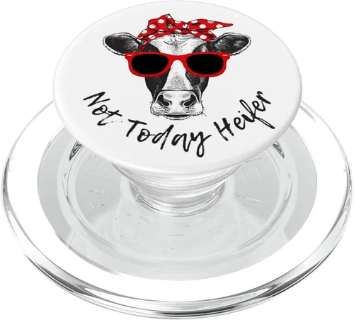 Miniatura 8 de Not Today Heifer - Gafas de sol con diseño de vaca, color blanco y negro