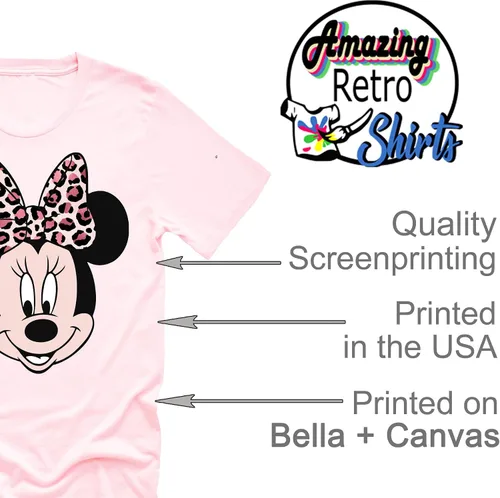 Miniatura 4 de Camisa de manga corta con estampado de leopardo y Minnie y retrato, camisa de safari