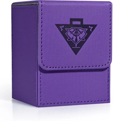 Miniatura 10 de ZLCA Caja de cartas compatible con YuGiOh TCG, caja de almacenamiento de cartas con divisores con capacidad para más de 100 cartas con funda, funda