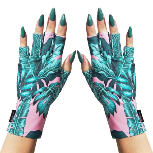 Miniatura 62 de ManiGlovz - Guantes de uñas originales con protección UPF 50+ UV Guantes de manicura de gel y guantes anti UV sin dedos para mujeres Se pueden