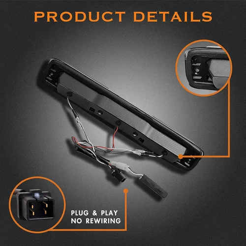 Miniatura 2 de Tercera tercera luz de freno, luz de freno LED de montaje alto para Chevy Silverado GMC Sierra 1500 2500 3500 HD Classic, lámpara de carga trasera