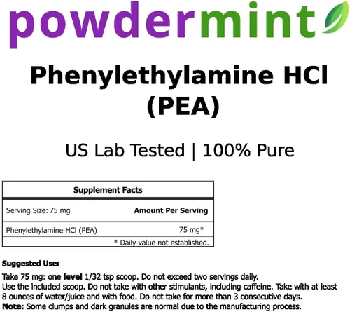 Miniatura 3 de Suplemento de feniletilamina (4.41 oz) Forma de HCL de fenetilamina