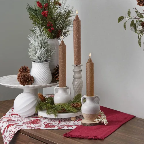 Miniatura 6 de Root Candles Juego de 4 velas sin perfume para cena, sin goteo, con cera de abeja mejorada, Timberline™ Collenette, en caja, 9 pulgadas, Portobello