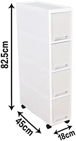 Miniatura 4 de Carrito de almacenamiento y organizador estrecho, delgado y delgado, gabinete de almacenamiento de cocina de 7.1 pulgadas junto al refrigerador