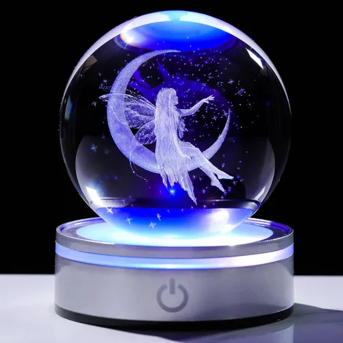 Miniatura 12 de Movdyka Bola de cristal 3D de colibrí, regalos para mujeres y hombres, adorno de colibrí de vidrio, figura de animales, decoración del hogar