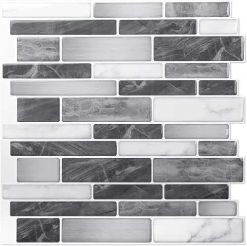 Miniatura 12 de Art3d - 10 hojas de azulejos adhesivos antisalpicaduras para cocina - 30 x 30 cm, adhesivo de pared para cocina, baño, encimera y sala de estar