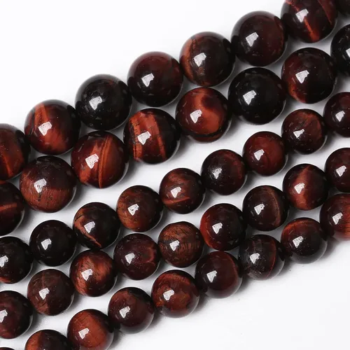 Miniatura 46 de 36 cuentas de calcedonia de jade rojo natural de 25/64 pulgadas (0.394 in), redondas sueltas, piedras preciosas energéticas curativas, para hacer