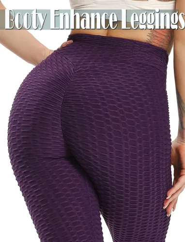 Miniatura 136 de SEASUM - Pantalones de yoga de cintura alta para mujer, con control de abdomen y realce de glúteos, leggings favorecedores para entrenar y correr