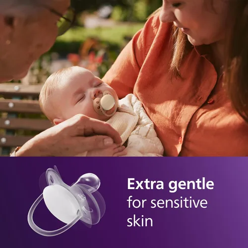 Miniatura 2 de Philips Avent Chupetes ultrasuaves – Diseño ortodóntico, para bebés de 0 a 6 meses, escudo flexible, pezón simétrico de silicona, sin BPA, 2