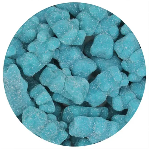 Miniatura 9 de Ositos de gomitas azul oscuro azucarados, bolsa de 2.2 libras, caramelo azul, sabor a frambuesa azul, The Hampton Popcorn & Candy Company