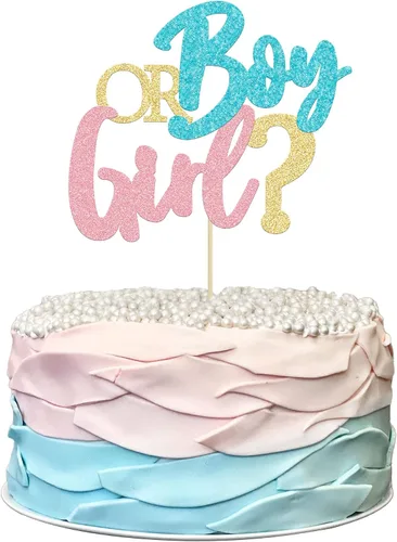 Miniatura 9 de 24 piezas de decoración para cupcakes para niños o niñas, pies con purpurina, vestido de revelación de género, selecciones de cupcakes, decoraciones