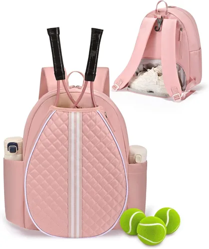Miniatura 12 de Mochila de tenis Sucipi, mochila de tenis acolchada con bandolera cruzada, bolsas para raquetas de tenis resistentes al agua para mujeres y hombres