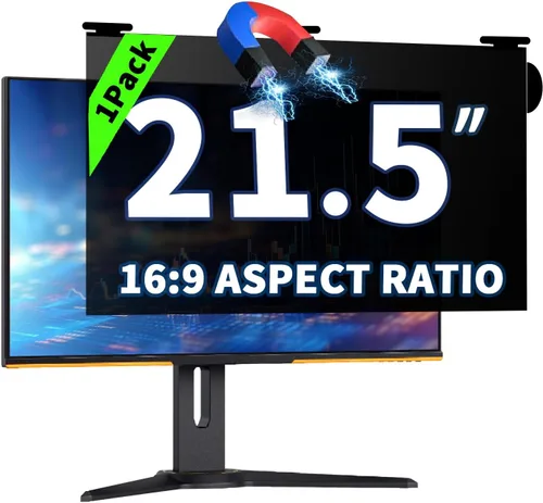 Miniatura 17 de Paquete de 2 pantallas magnéticas colgantes de privacidad para computadora de 27 pulgadas para monitor de pantalla ancha de 16:9, pantalla