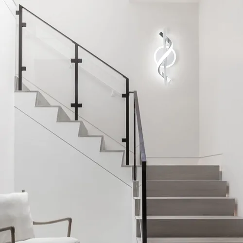 Miniatura 5 de EIDISUNY Apliques de Pared LED para Interior, Luces de Pared LED de 12W, Lámpara de Pared Espiral Moderna, Luz de Montaje en Pared de 6000K Blanco