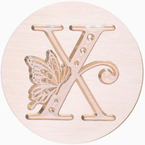 Miniatura 7 de SWANGSA Sello de cera con letra inicial del alfabeto X, sello vintage elegante de mariposa para invitación de fiesta de boda, envoltura de regalo
