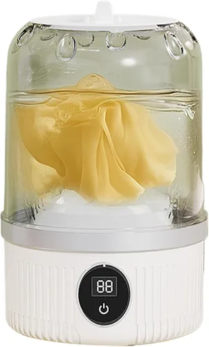 Lavadora – 8.1x4.9 in ABS+PP 15W, Lavadora portátil inalámbrica, pequeño electrodoméstico de lavandería | Perfecto para rutina de limpieza de ropa
