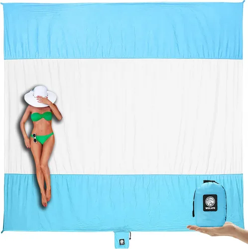 WEKAPO Manta de Playa Resistente a la Arena e Impermeable, Alfombrilla de Playa Extra Grande, Alfombrilla Sin Arena de Tamaño Grande y Compacta de