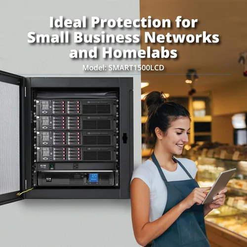 Miniatura 3 de Tripp Lite SMART1500LCD 1500VA UPS de Montaje en Rack de Batería de Respaldo, 900W, 8 tomas de corriente, Onda Senoidal PWM, UPS de Montaje en Rack
