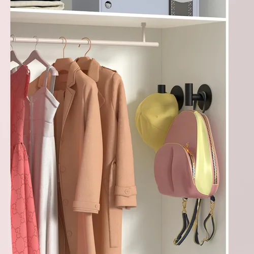Miniatura 5 de Ganchos de pared autoadhesivos, ganchos de pared de acero inoxidable resistentes, ganchos para toallas para colgar batas, delantales, abrigos