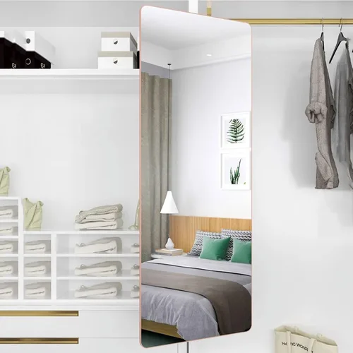 Miniatura 9 de Espejo de armario Hideaway - Espejo retráctil de longitud completa, 35 x 16 pulgadas, montado en la pared, adecuado para dormitorio, vestuario