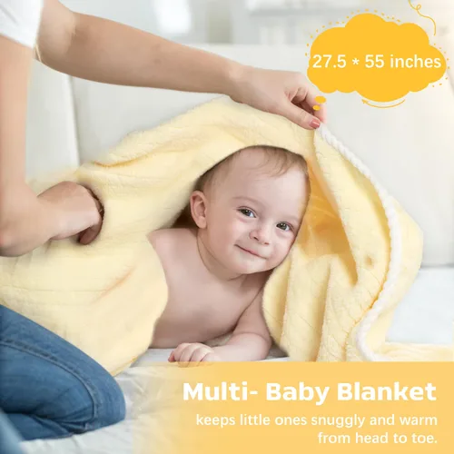 Miniatura 5 de iAOVUEBY Conjunto de regalo para bebé para recién nacido, canasta de regalos para baby shower de abeja, libro para bebé de alto contraste, juguetes