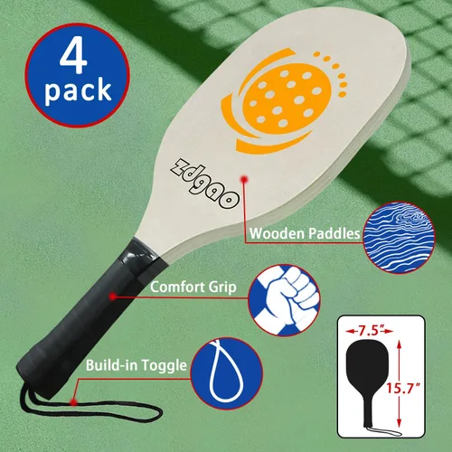 Miniatura 6 de Portable Pickleball Net Set, 22FT Regularion Size Pickle Ball Net with Paddles Set, Outdoor Pickleballs and Carry Bag, Easy Setup for Indoor, Naranja