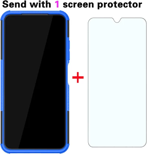 Miniatura 3 de Funda de teléfono para Xiaomi Redmi Note 10/10S 4G con protector de pantalla de vidrio templado y soporte Soporte Soporte duro resistente híbrido