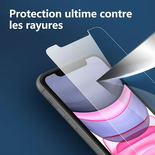Miniatura 5 de NEW'C Paquete de 3 protectores de pantalla diseñados para iPhone 11 y iPhone XR (6.1 pulgadas), protección de vidrio templado mejorada, resistente a