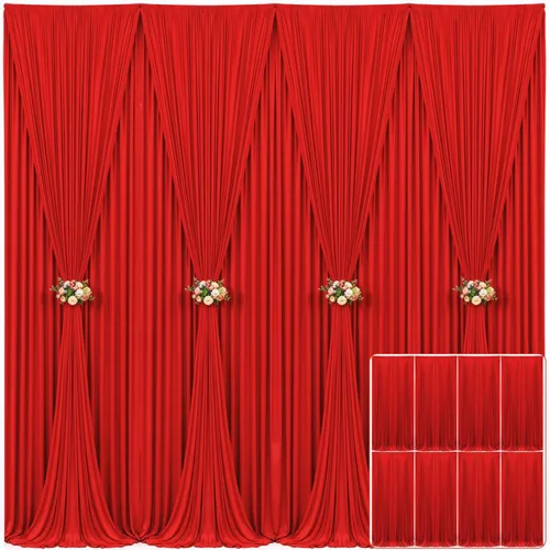 Miniatura 83 de Cortina de fondo beige de 10x10 para bodas y fiestas, cortina de fondo beige sin arrugas para fotos, cortinas de fondo para decoración de baby Gris