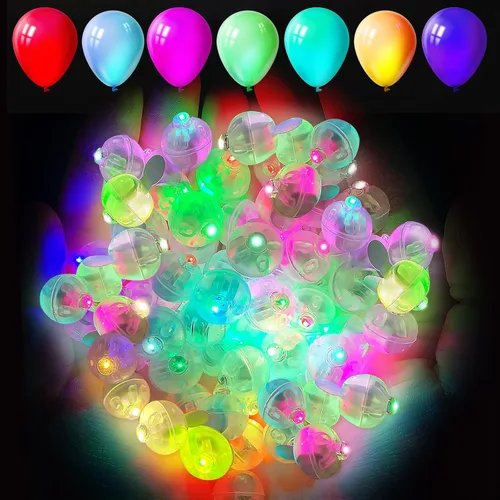 Miniatura 15 de Aogist 100 luces de globo Mutilcolor, luz de bola pequeña impermeable de largo tiempo de espera, lámpara LED redonda para linterna de papel, fiesta