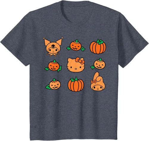 Miniatura 40 de Camiseta de Halloween Hello Kitty My Melody Kuromi Pumpkins
