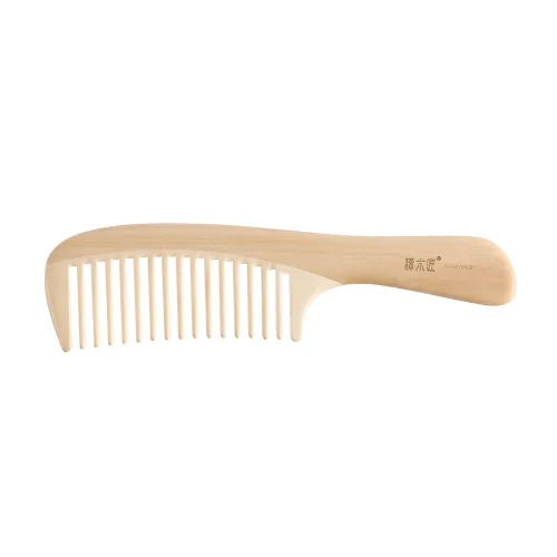 Miniatura 9 de TAN MUJIANG Peine para el cabello de madera natural antiestático (mariposa y loto)