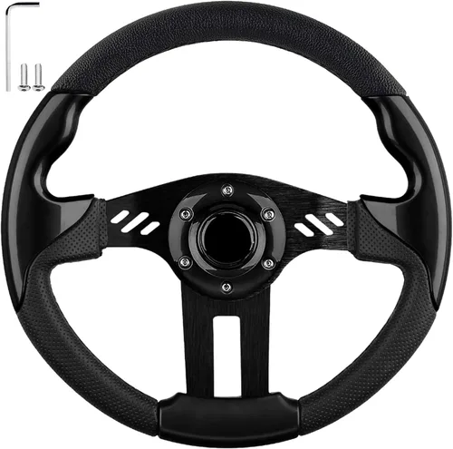 Volante de carrito de golf para EZGO TXT/RXV, Club Car DS/Precedent/Tempo, Yamaha G29/Drive/Drive 2 y la mayoría de los modelos de carrito de golf,