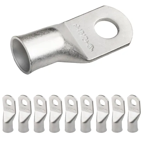 Miniatura 28 de SELTERM 5 piezas terminales de cable de cobre estañado 1/0 AWG perno de 1/2", extremos de cable de batería, terminales de anillo, conectores