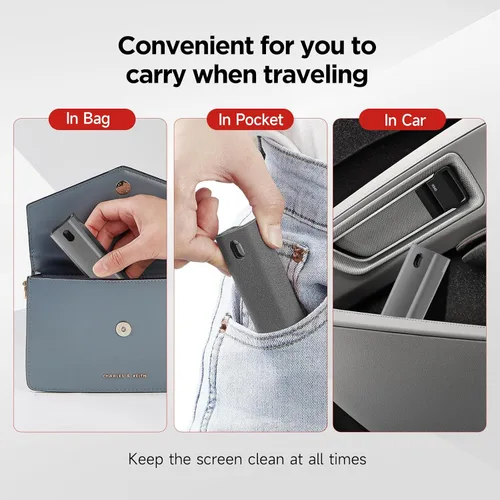 Miniatura 4 de YTT Limpiador de pantalla, todo en uno spray y paño limpiador, con carcasa protectora transparente para todas las pantallas de teléfonos, portátiles