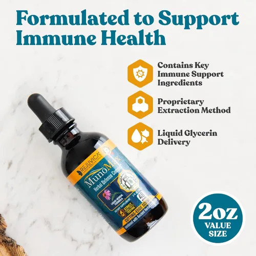 Miniatura 7 de Rejuvica Health MunoMax Gotas líquidas de apoyo inmunológico Equinácea, saúco, astrágalo, reishi y sello de oro Apoya la defensa inmune diaria