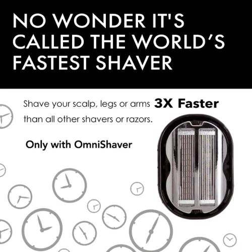 Miniatura 4 de Omnishaver - Afeitadoras bidireccionales prémium para hombres y mujeres, 3 veces más rápidas que las maquinillas de afeitar desechables, suaves