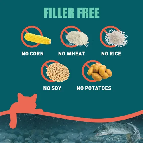 Miniatura 5 de All-Salmon - Alimento seco crudo liofilizado para gatos, alto en proteínas, sin granos, fortificado con omega-3 para la piel, el pelaje y la salud