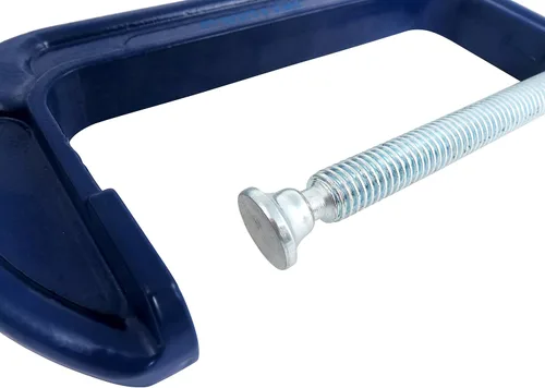 Miniatura 4 de Taytools - Paquete de 2 abrazaderas C de 6 pulgadas con marco de acero maleable, roscas Acme recubiertas eléctricamente, husillo de acero al carbono